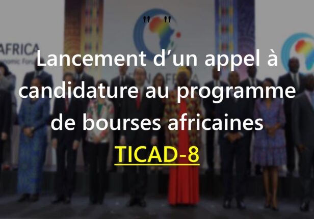 Lancement d’un appel à candidature au programme de bourses africaines TICAD-8