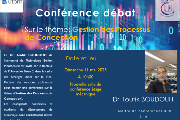 Invitation à une conférence (Gestion des Processus de Conception)